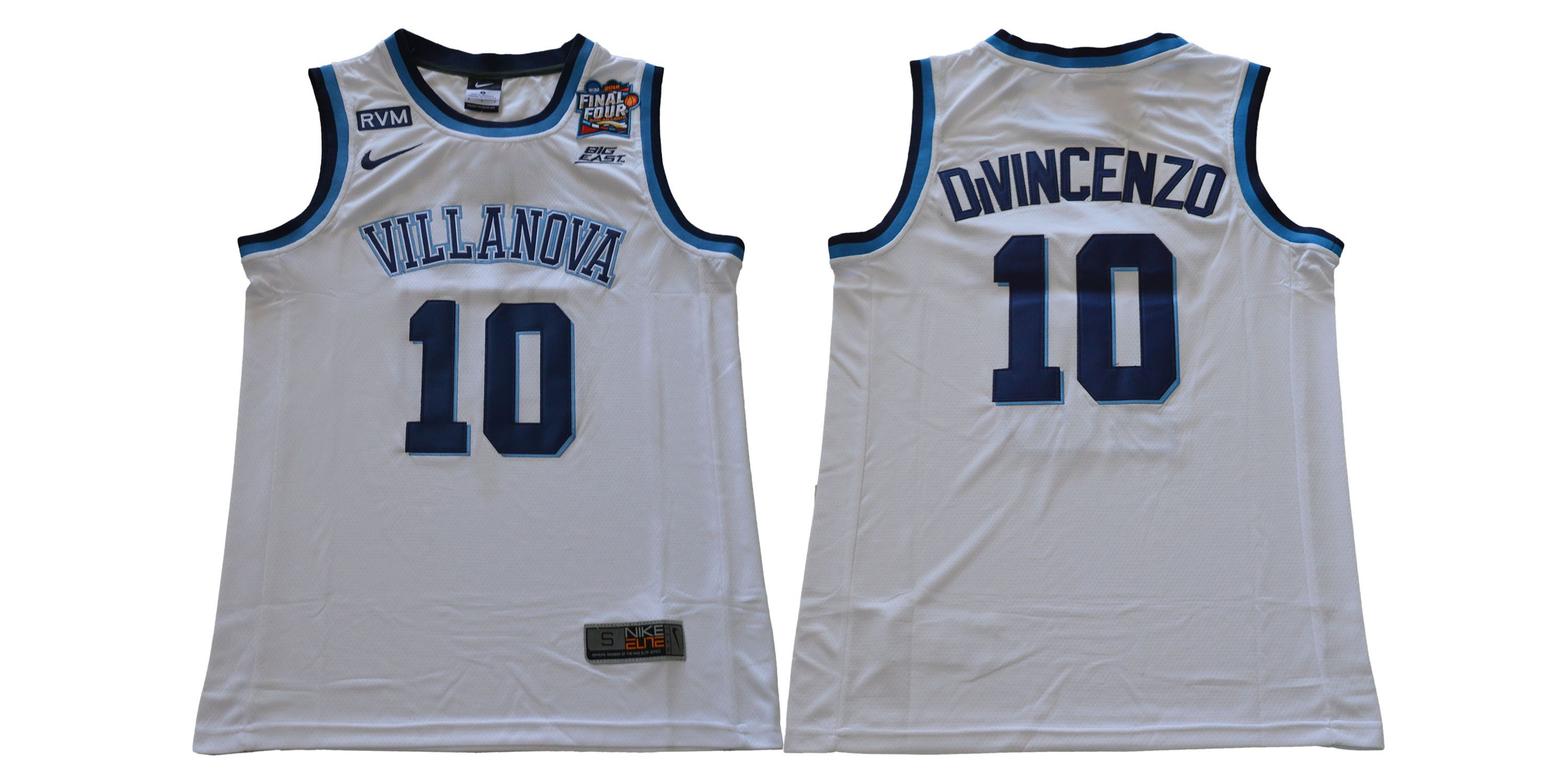 Men Villanova 10 Divincenzo White Nike NCAA Jerseys